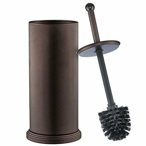 Toilet Brush Set With Holder And Lid, Superior Quality Cleaning Brush, Bronze
