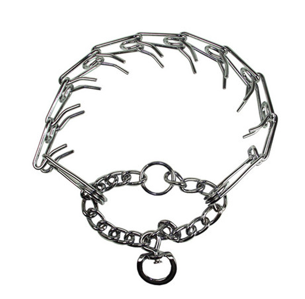 Dog Training Choke Chain Collar Adjustable Metal Steel Prong Pinch 4.0m 16"-22"