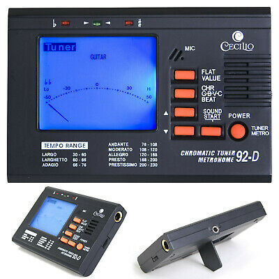 Cecilio Chromatic/string Tuner With Metronome ~tm_92-d