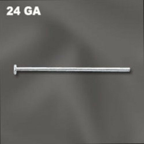 Sterling Silver Head Pins, 24gauge, All Lengths .925 Wholesale 50pc Pack, Diy