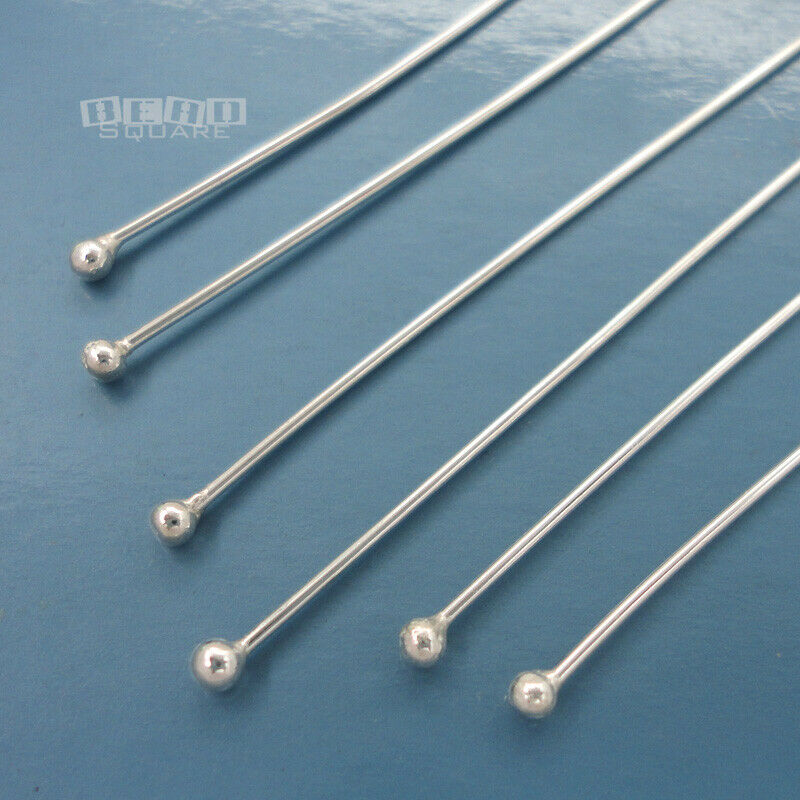 Solid Sterling Silver 2mm Ball Head Pins, For Making Charms [choose Size]